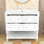Ensemble de meuble-lavabo élégant en bois 36 po avec lavabo en céramique Chiharu-1121444072
