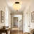 Glint 1 - Light Opal Glass Semi Flush Mount Ceiling Light for Hallway