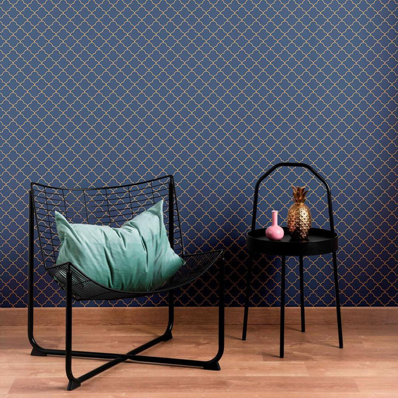 Rouleau de papier peint Delauter Morrocan, L 10,5 po x l 24 po, Mauve