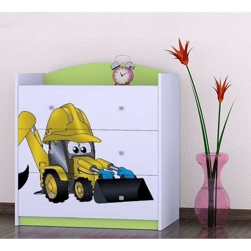 Nicholes Kids 3 - Drawer Chest, Green
