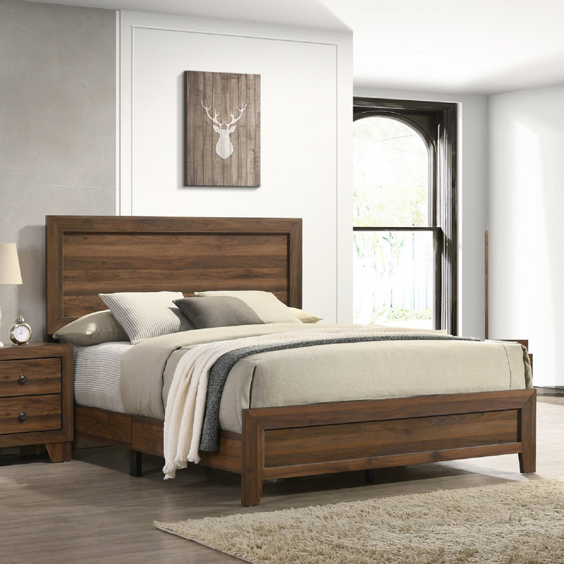 Finition du tissu 1pc, Lit double, Brun