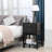 Side Table With 2 Storage Drawers, Modern End Table With Bottom Shelf