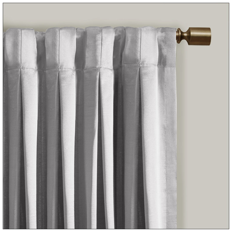 Picazo Single Curtain Panel, 52" W x 96" L, Silver