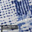 Rideau de douche abstrait à motifs abstraits bleu marine avec 12 crochets-129038675