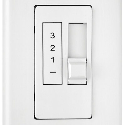 3 Speed Slide Fan Wall Control in White