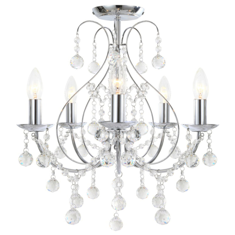 Caulfield Semi Flush Mount, Chrome
