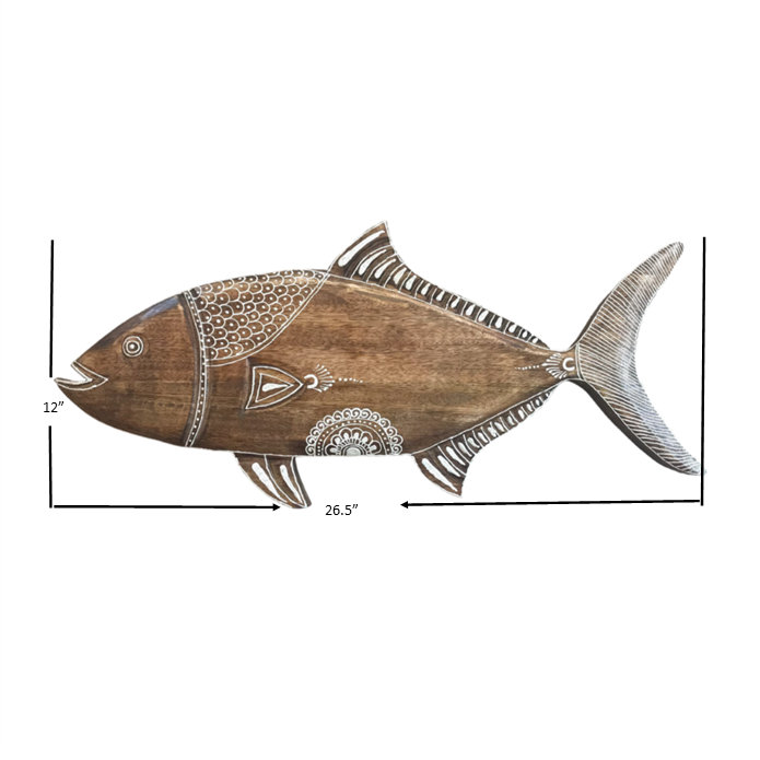 Poisson suspendu Amber Jack - blanc naturel