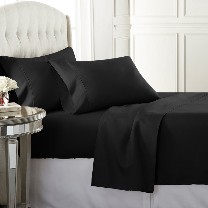 Egyptian Cotton Sateen Sheet Set, 600, Beige, King Sheet Set with Fitted Sheet