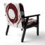 Fauteuil d'appoint rembourré «Giampaola - Gold Circle»-1485404630