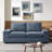 Vroni 71.6'' Upholstered Chenille Loveseat Square Arms Sofa Modern Style Couch with Detachable Sofa Cover-2118195812