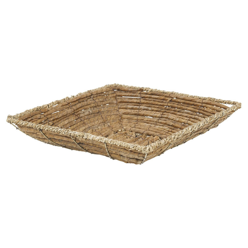 17 Stories Wicker Decorative Basket, 8cm H x 38cm W x 38cm D