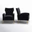 Fauteuil à oreilles en velours de polyester Tonas-466040023