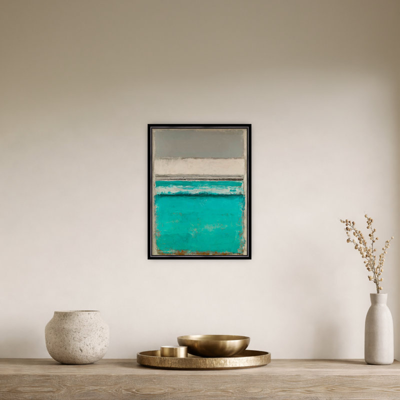 Martha Stewart Perry Street, art mural moderne abstrait III, 13,5 po x 17,5 po, décor de salon et de chambre à coucher, encadré