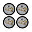 Zodiac Aries White Vegan Leather Round Coasters-1816729164
