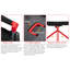 Plastic Three-Tier Folding Cart - Utility Cart, Folding Cart, 3 Tier Cart, Portable Cart, Service Cart