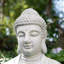 Statue de Bouddha méditant surdimensionnée 29,5 "de haut MGO - Blanc-1553697127
