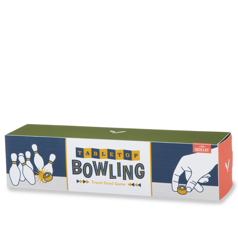 Foster & Rye Mini Tabletop Bowling Set with Game Mat