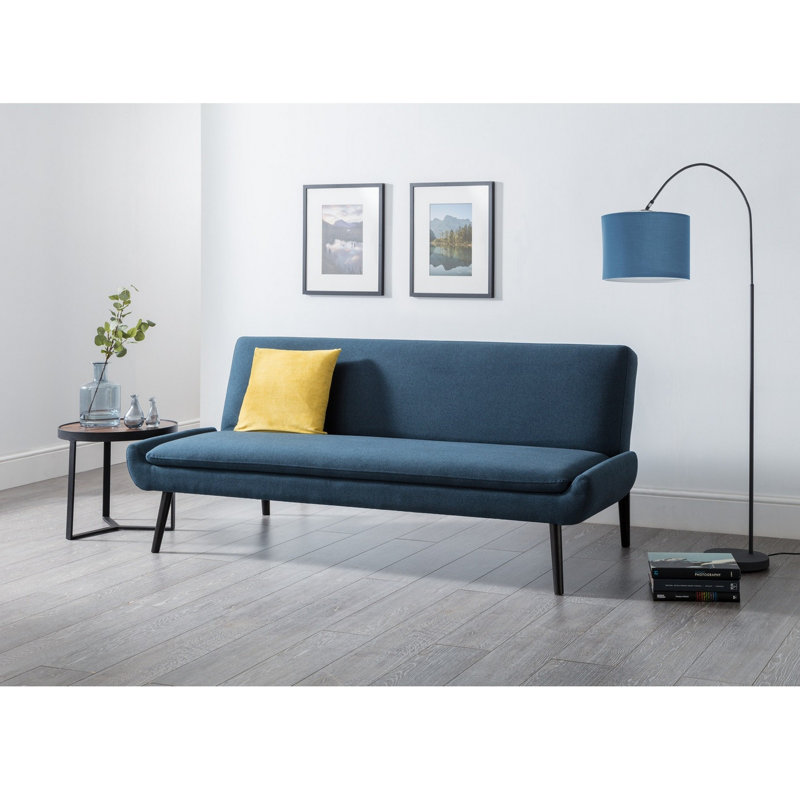 Milana 3 Seater Sleeper, Blue Linen Blend