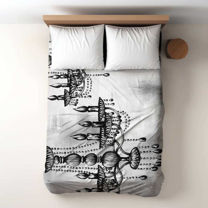 Still Life Kitchen Duvet Cover - Two Crystal Chandeliers Decor