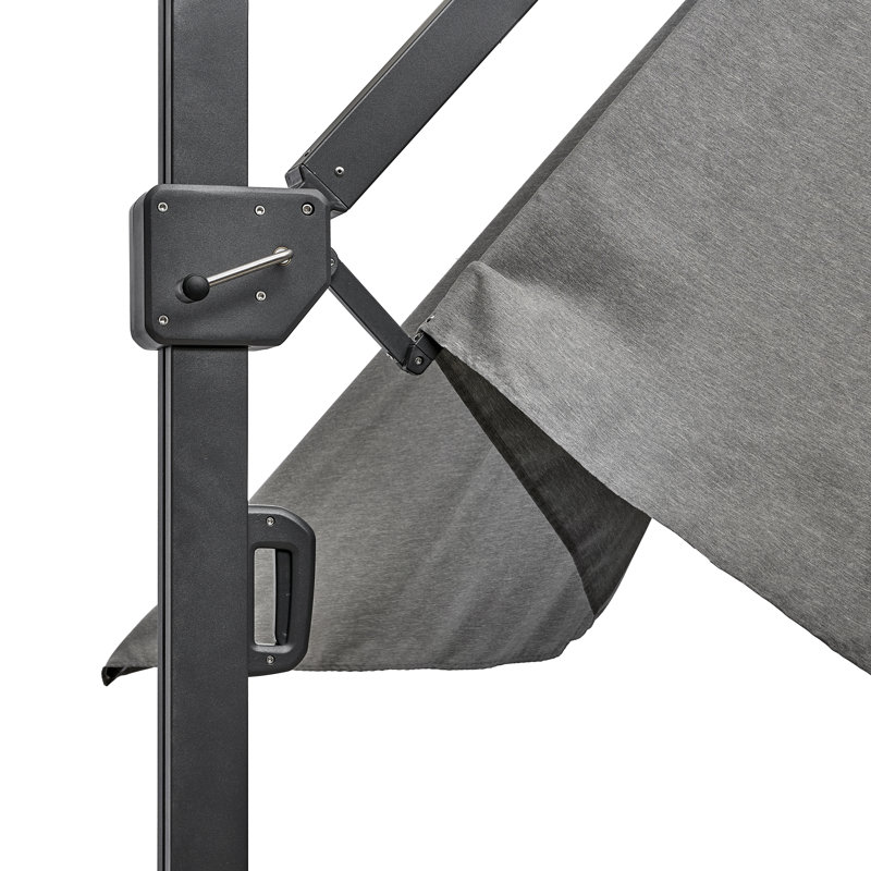 Batres 400cm X 300cm Rectangular Cantilever Parasol, Faded Black