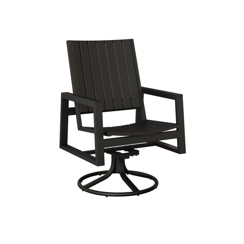 Chaise berçante berçante pivotante Berlin Gardens Vida, Noir / noir mat