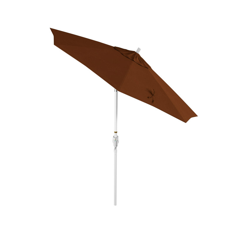Parasol de marché 7,5', Blanc, Toile toile terre cuite Sunbrella®, Sunbrella®