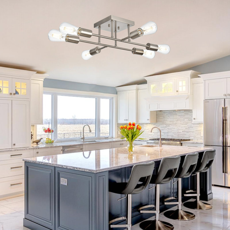 Semi Flush Mount, Brushed Nickel