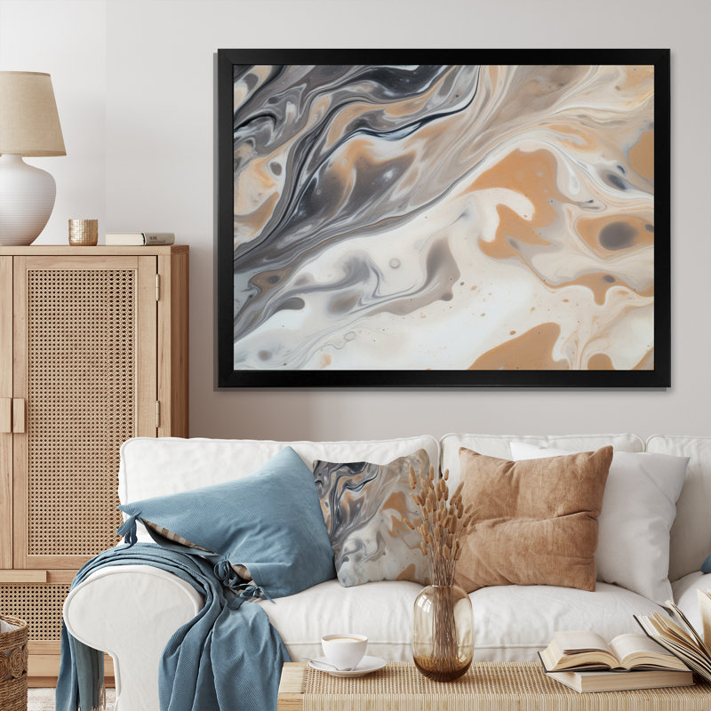 Abstrait en marbre avec reproduction de l'espace X, reproduction d'art sur toile, H 24 po x l 32 po x P 1 po