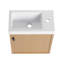 Meuble-lavabo mural avec lavabo en résine et porte simple à fermeture douce-1866412528