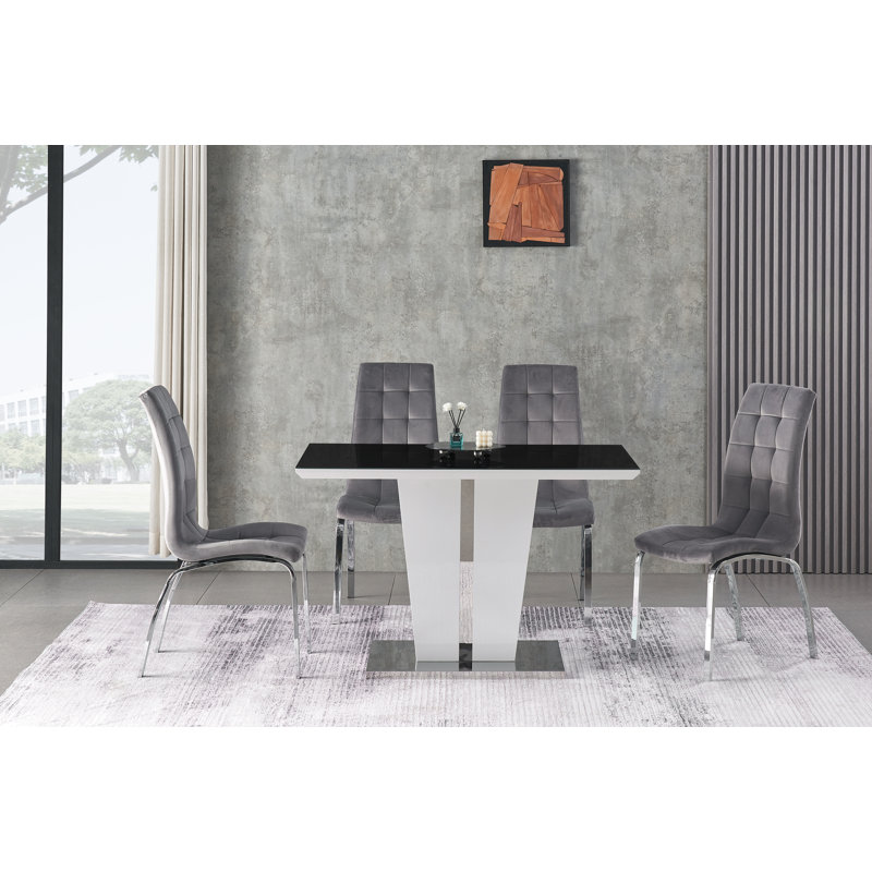 Centhia 4 - Person Dining Set, Grey