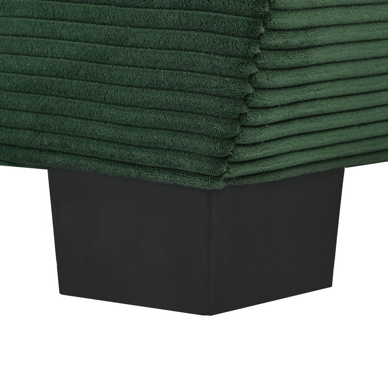 Canapé en velours côtelé 85,4 po moderne - foncé 2 pour le salon, la chambre à coucher, avec assise en tissu rembourré doux