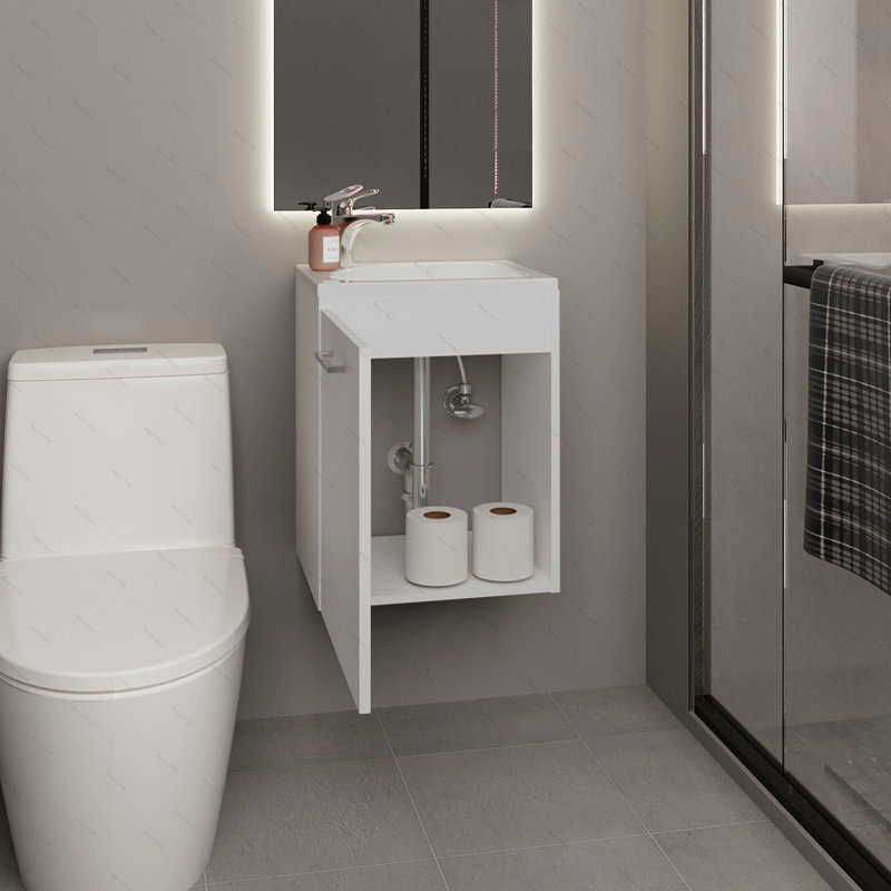 Bathroom Vanity, 1 Door, White