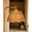 Lampe sur pied Boho avec télécommande et interrupteur au pied, lampe sur pied à intensité variable avec abat-jour texturé pour salon, chambre à coucher et coin lecture (ampoule incluse)