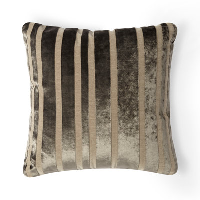 Pewter Posh Striped Throw Pillow