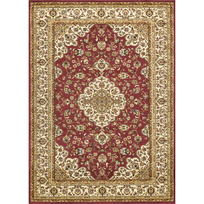 Tapis classique, Rouge, Rectangle 10 pi 6 po x 14 pi 6 po
