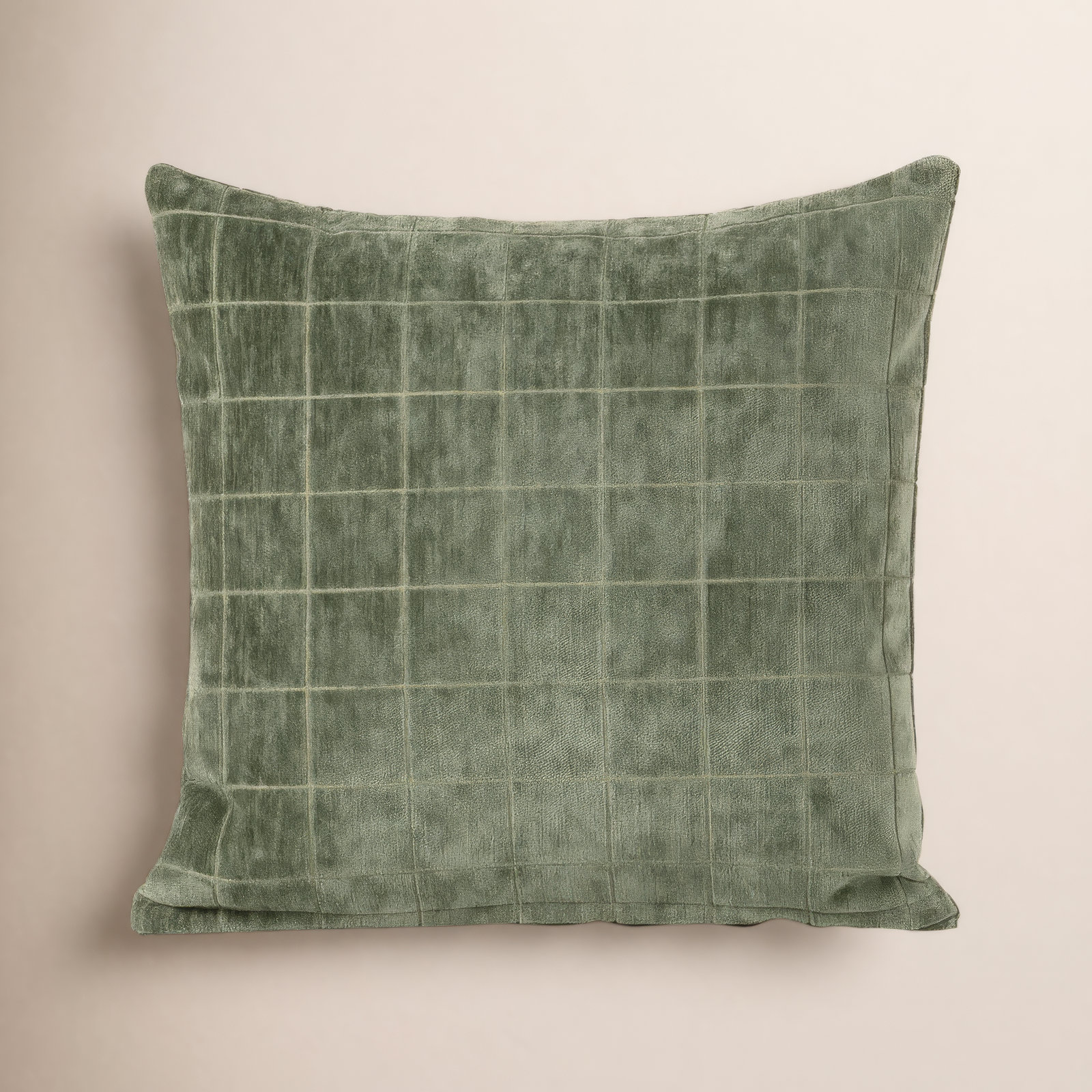 Otterville Chenille Throw Pillow, Ocean Geometric, 26"H x 26"W, Feather