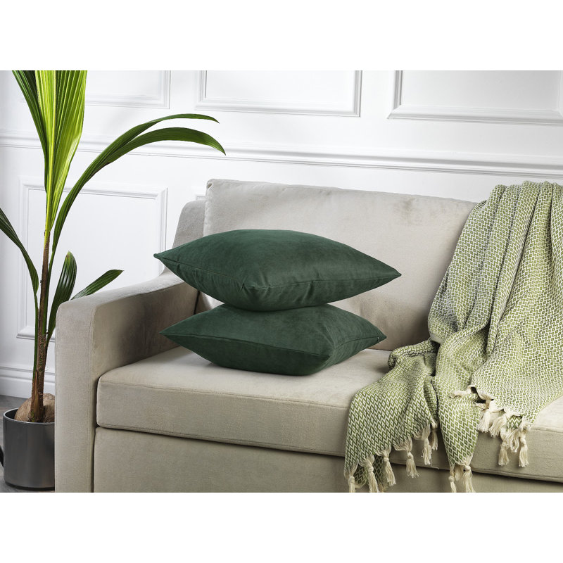 Housses de coussin décoratif, H 16 po x l 16 po, Vert foncé