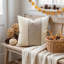 Housse de coussin décoratif neutre Boho-130904358