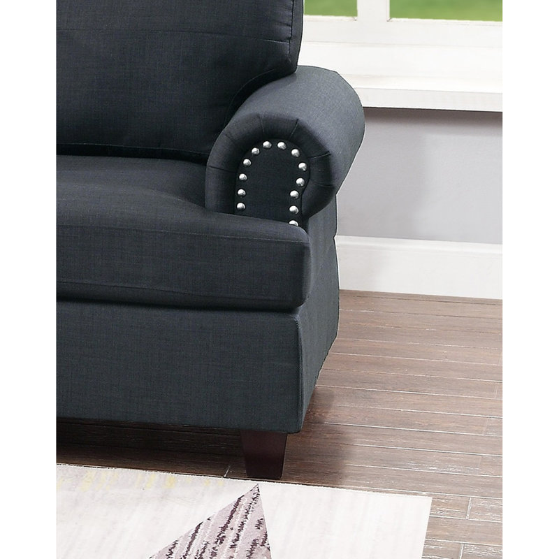 Coussin réversible 3 pièces Contemporary, Polyfibre noir