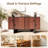 63 Inch Walnut Sintered Stone Storage Sideboard with Drawers