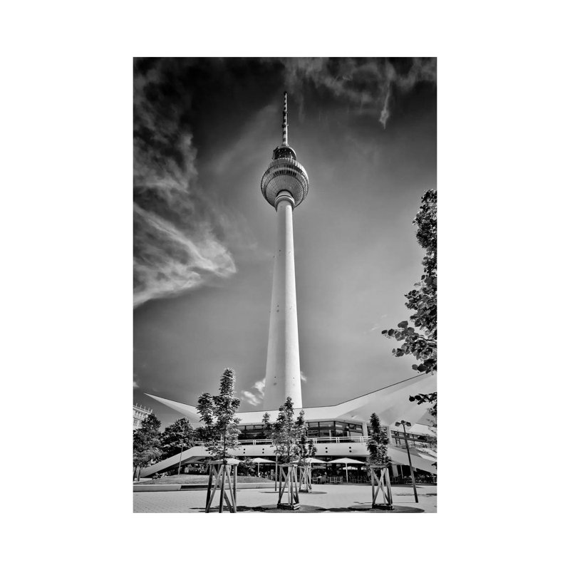 Berlin Television Tower by Melanie Viola - Wrapped Canvas Print, 101.6 cm H x 66.04 cm W x 1.91 cm D