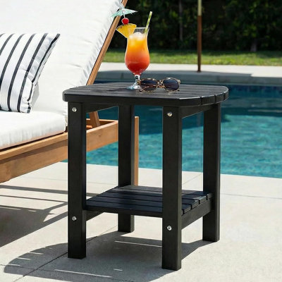 Table d'appoint extérieure à 2 niveaux Adirondack