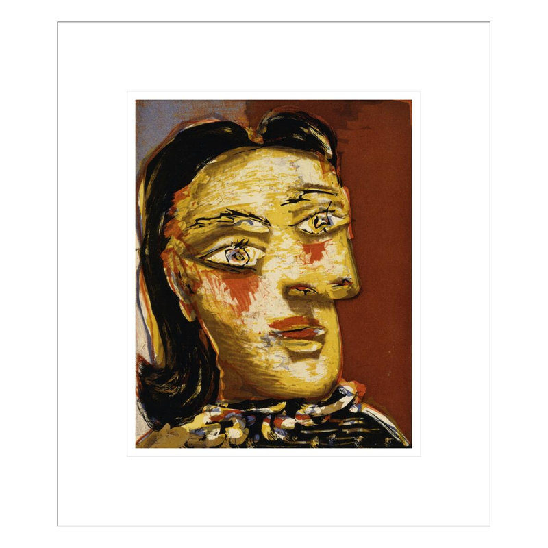 Tête de femme n ° 4 par Pablo Picasso, impression giclée sur cadre, H 15,84 po x l 13,75 po