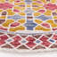 Tapis rouge / jaune en laine / coton touffeté à la main Bobbi-Jane-352039701