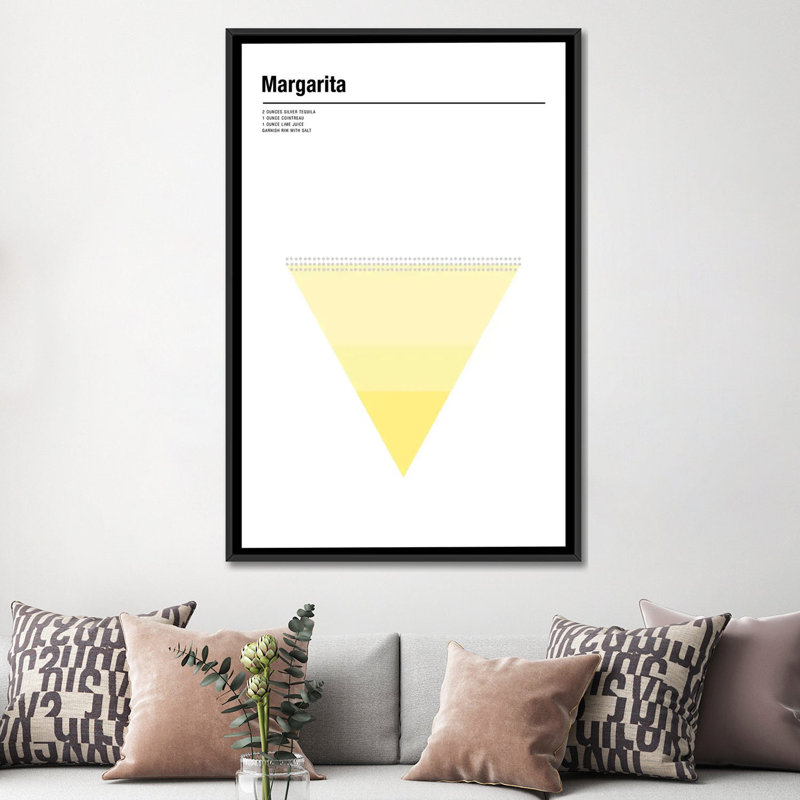 « margarita », impression sur toile, H 26 po x l 18 po x P 1,5 po, Toile avec cadre noir, Pas de tapis