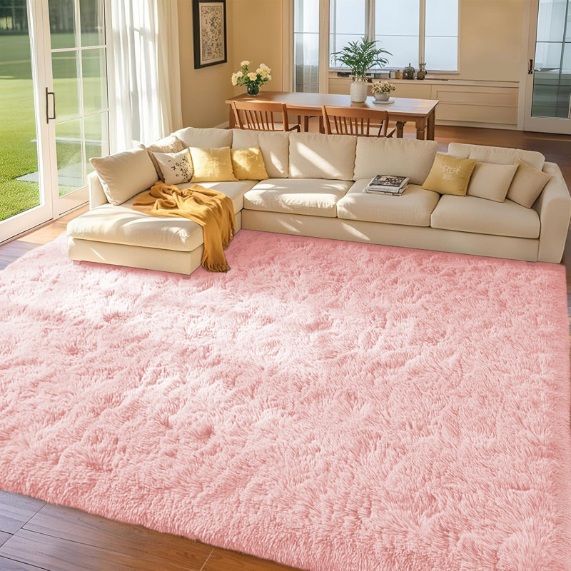 Soft Fluffy Indoor/Outdoor Shaggy Area Rug – Luxurious Comfort & Stylish Design, Rectangle 8" x 10"