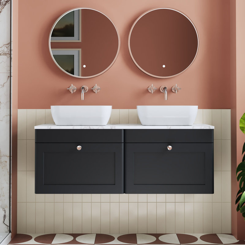 Classique Bathroom Vanity, Soft Black, 121cm W