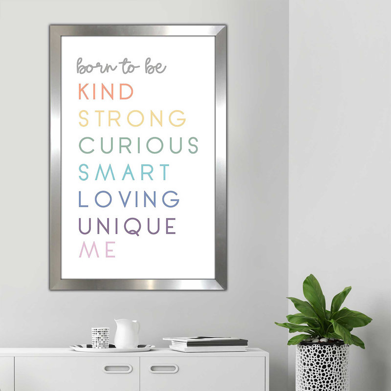 «Born to be me» par Anna Quach - impression, Encadrement argenté, H 39,5 po x l 27,5 po x P 0,75 po