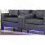 Canapé rembourré en PVC avec lumières DEL