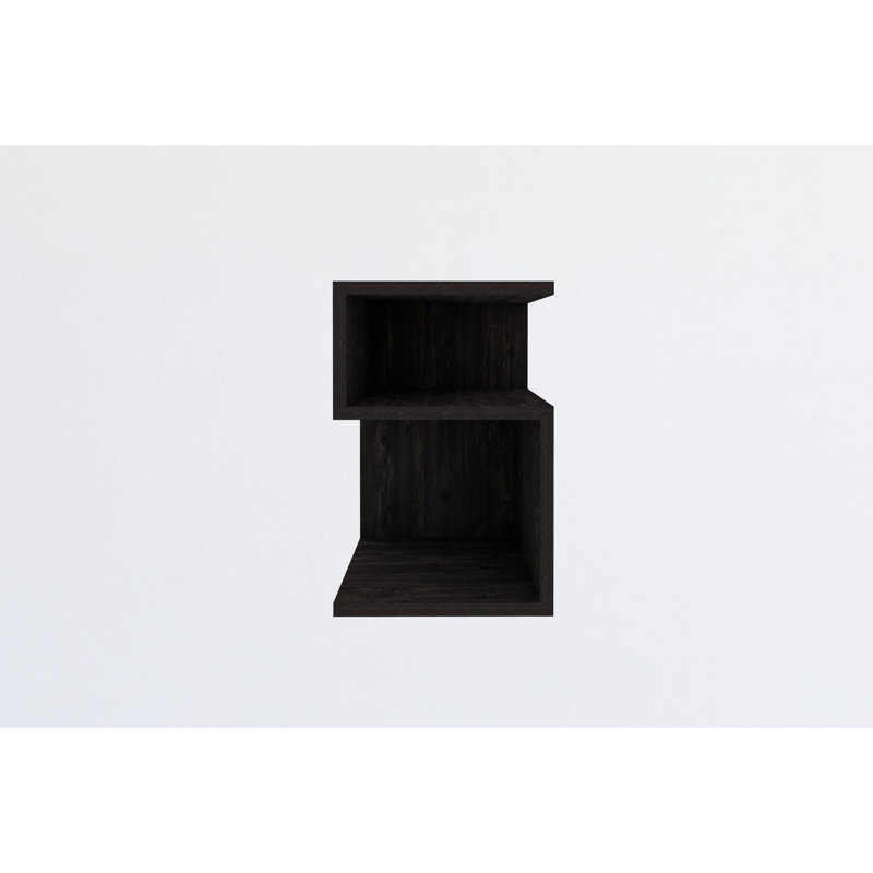 Stylish Side Table, Anthracite Color, 19.7 x 19.7 x 11.6 inches | 100% Melamine Coated Particle Board, Thickness: 0.7 inches | Perfect for Living Room & Bedroom, Modern Design with Durable Finish